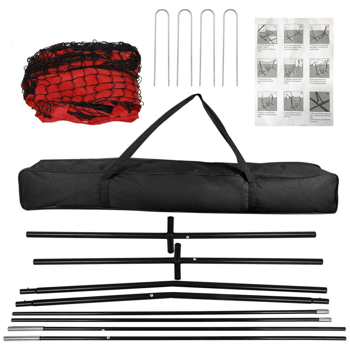 Baseball Softball Practice Training Net with Carrying Bag K2475