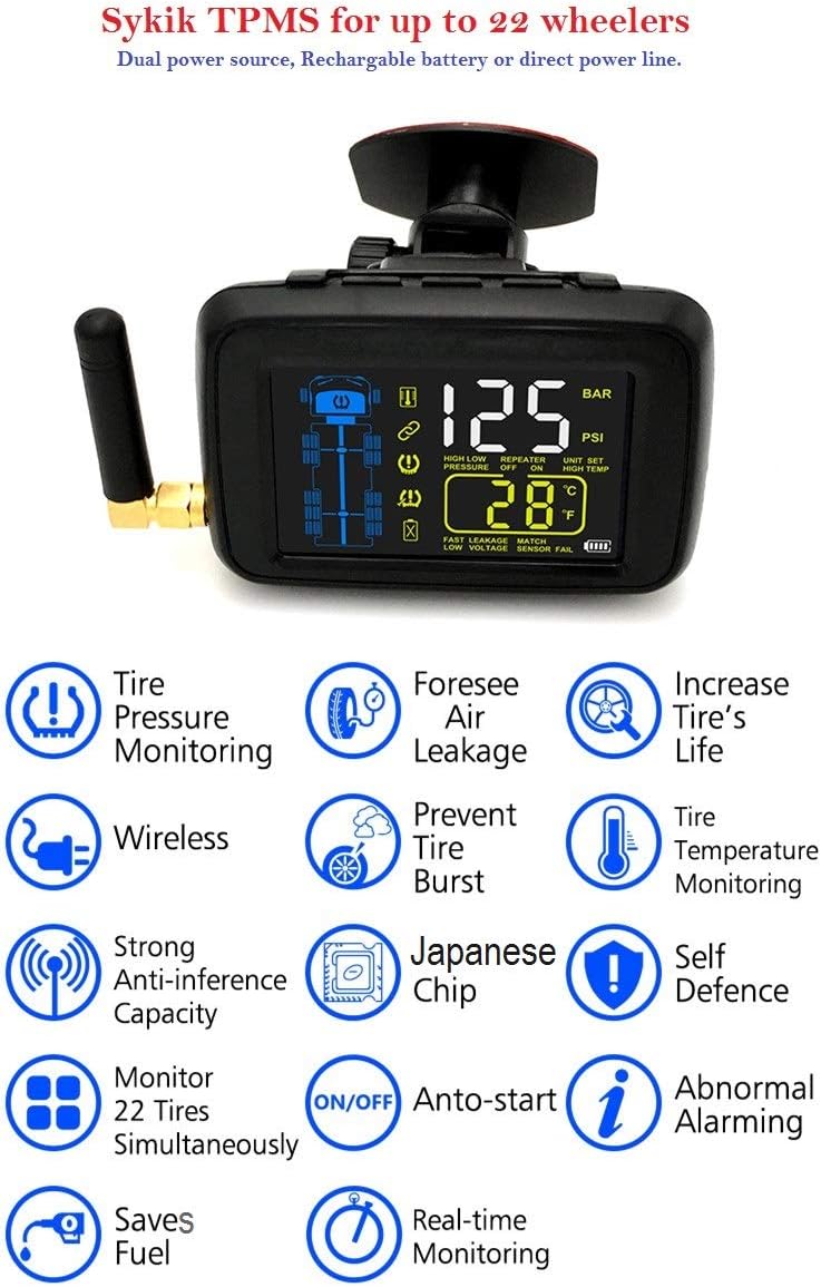 Real Time Tire Pressure Monitoring System with Theft Sensors P733