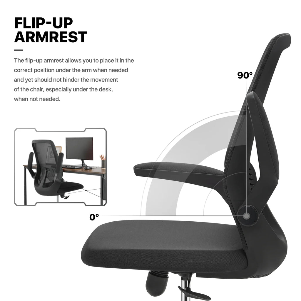 Black Portable Computer Desk and Rolling Swivel Task Seat R61374