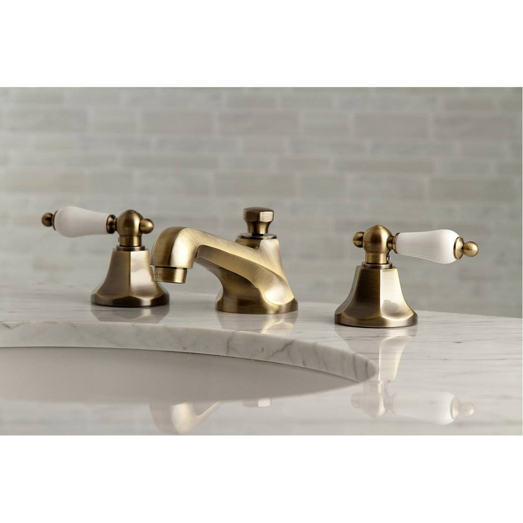 Matte Black 8 in. Widespread Bathroom Faucet Q4118