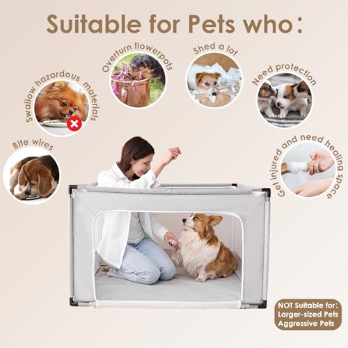 42x42x26 Inches Dog Playpen with Door Y3601