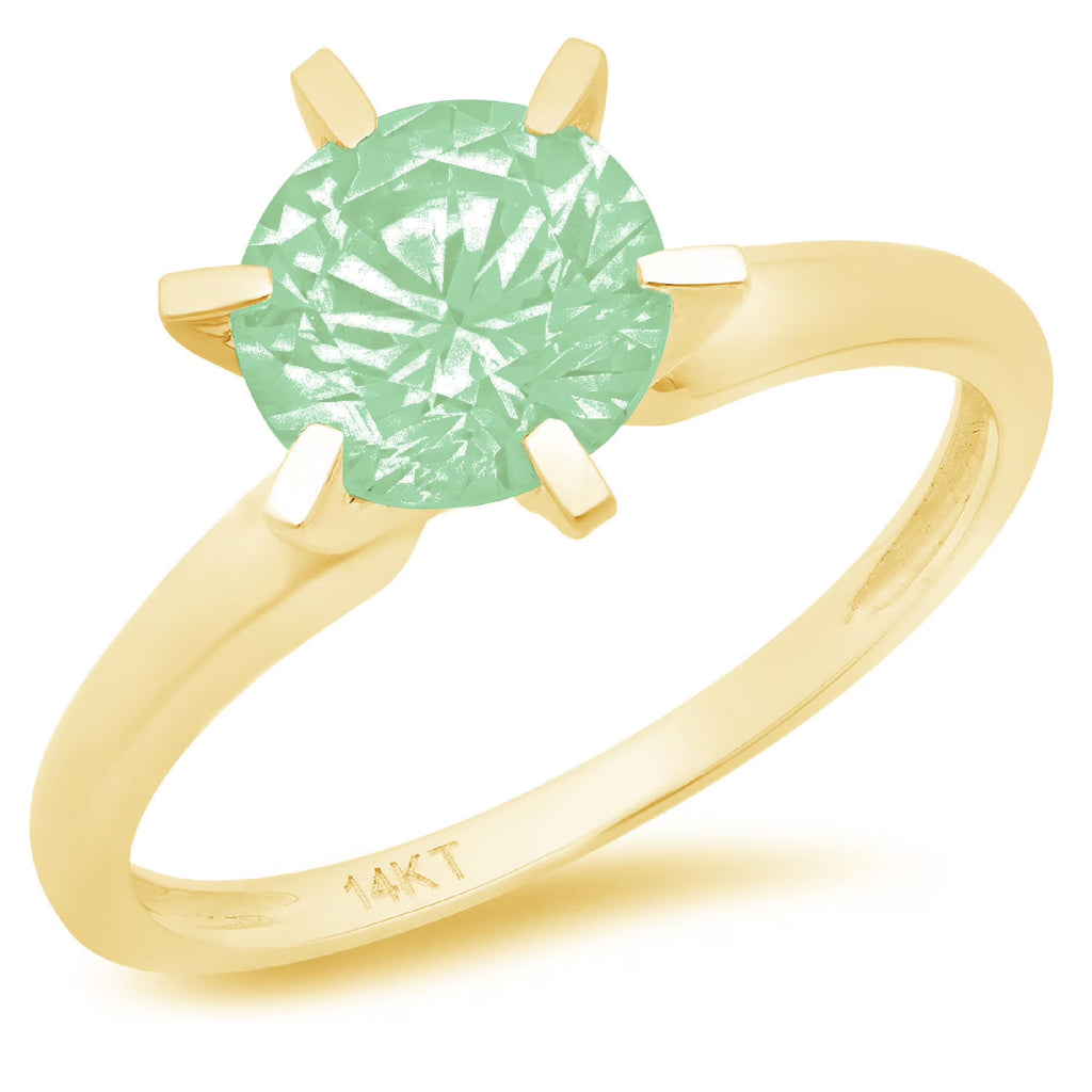 18k Yellow Gold Solitaire Ring H927