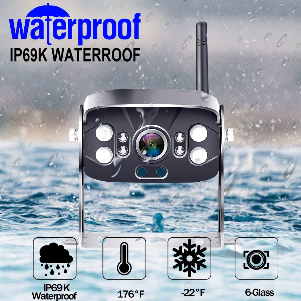 7 Inch Wireless HD 1080P Backup Camera with DVR Monitor T288982