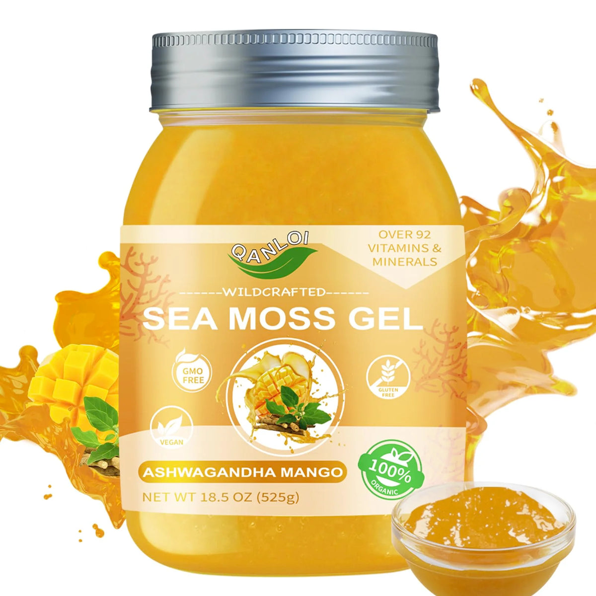 18.5 oz Organic Sea Moss Gel Supplement E671