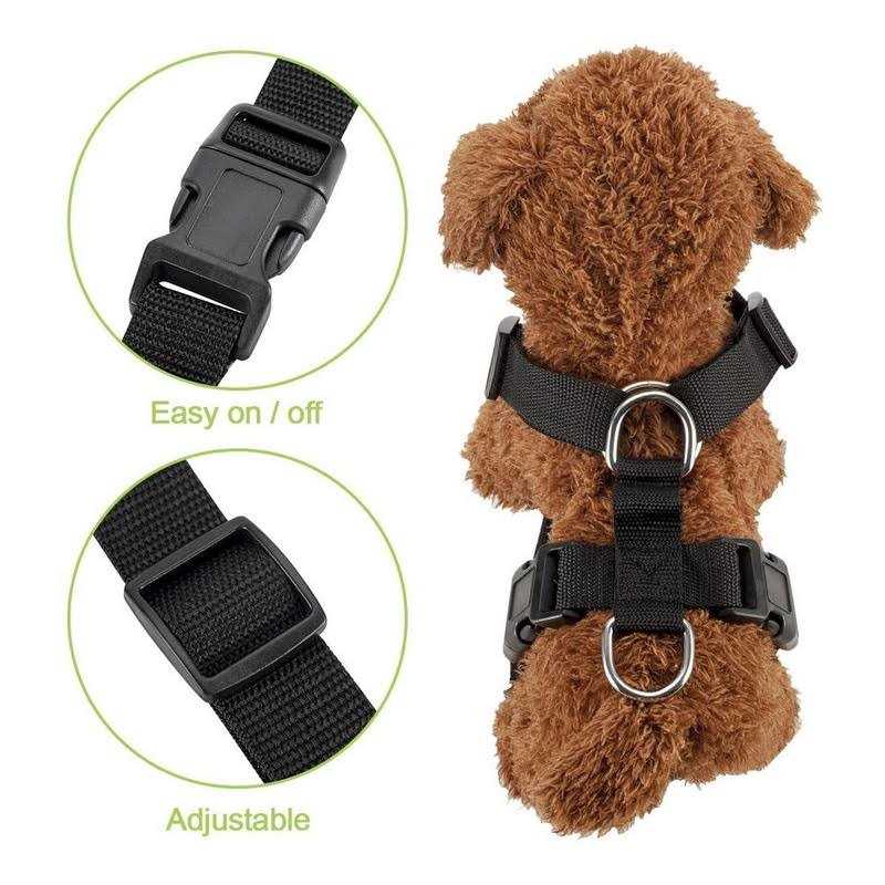 Dog Car Harness Seat Belt Set Adjustable Mesh Breathable C299