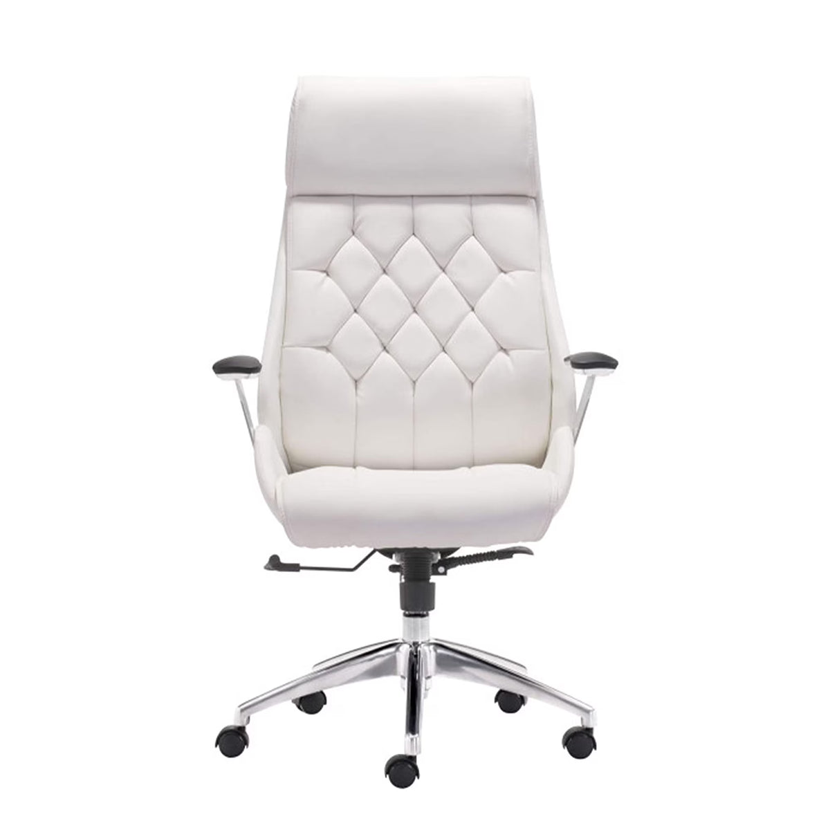 White Leather High Back Office Chair N895
