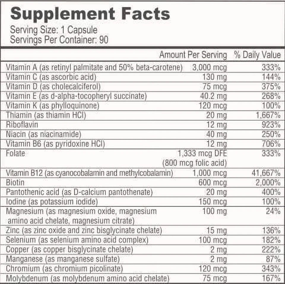 Capsules 1-Month Supply Iron Free Calcium Citrate Soft Chews W841212