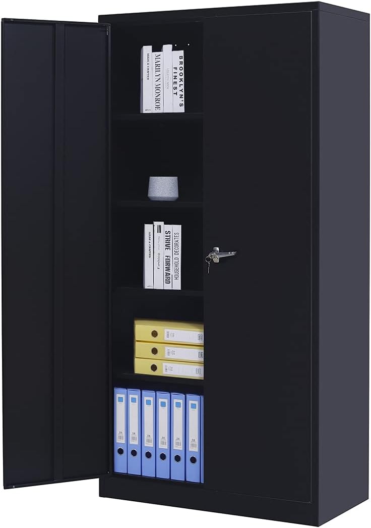 Metal Storage Cabinet with Doors and Shelves O509867