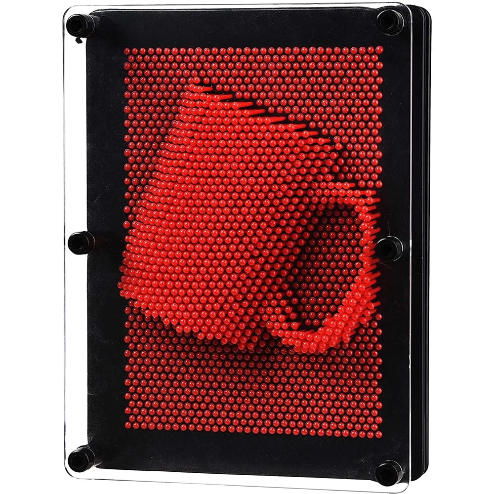 3D Pin Art Toy Board for Kids (Red) X63912