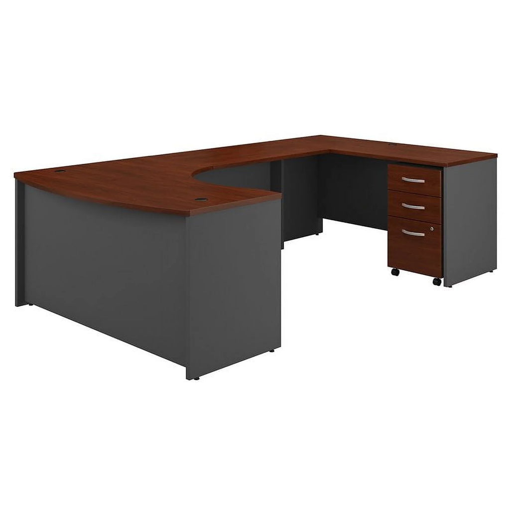 U-Shaped Desk with Mobile File Cabinet Y39224