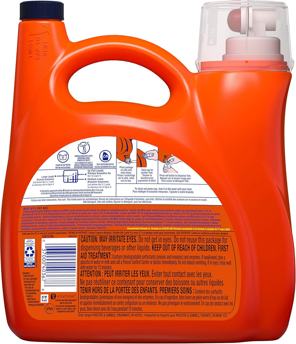 96 Loads 138 Fl Oz Liquid Laundry Detergent Q917