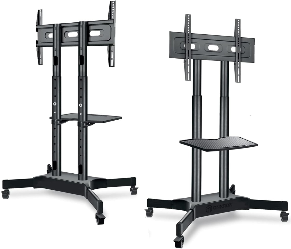 Mobile TV Stand for 40 to 65 Inch TV with Wheels Shelves U39757