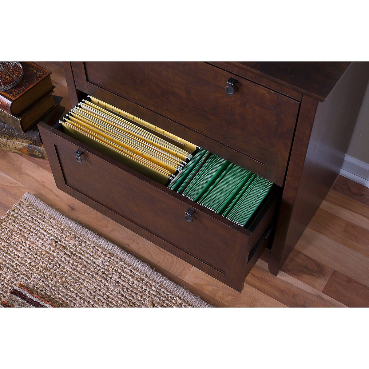 L Shaped Desk with Lateral File Cabinet W445