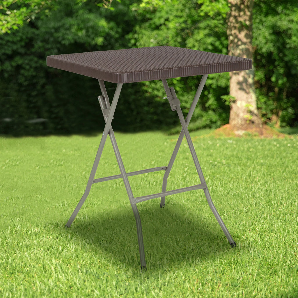 Square Rattan Plastic Folding Table N893
