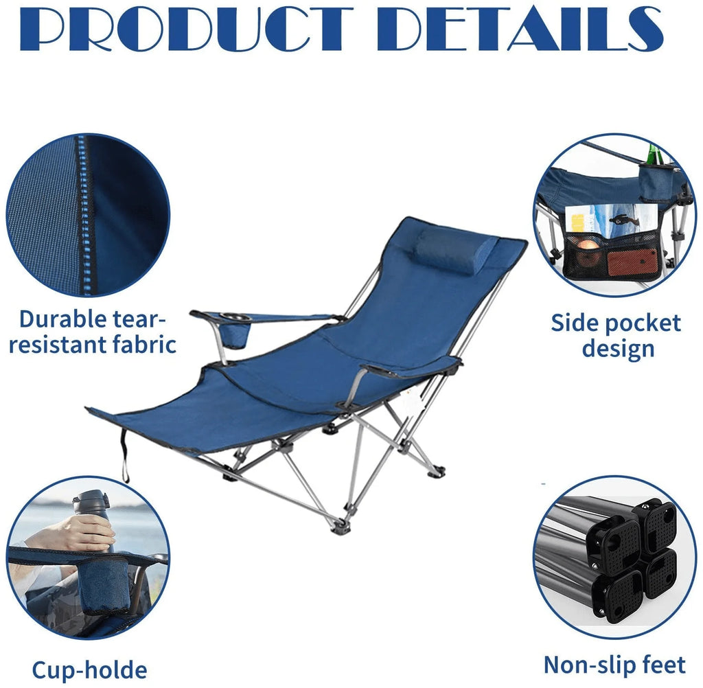 Adjustable Outdoor Folding Chair with Footrest I3034