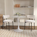 Round Dining Table Set for 2, 3 Pieces White A272532