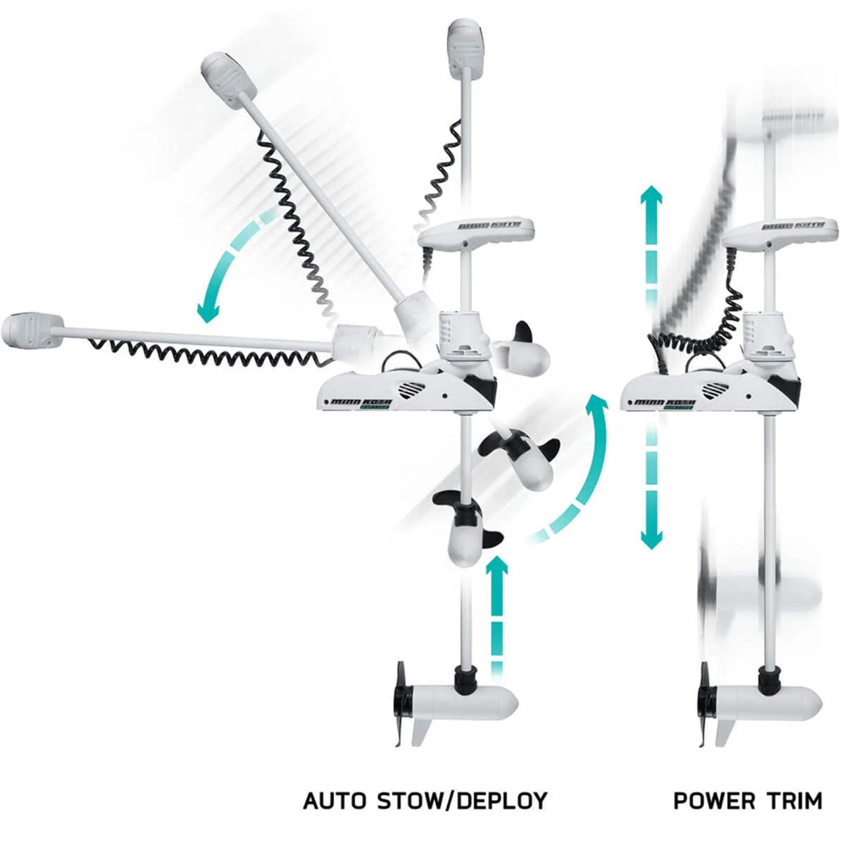 Salt Water Trolling Motor with 80 lb. Thrust, 54 Shaft, 24 Volts W179
