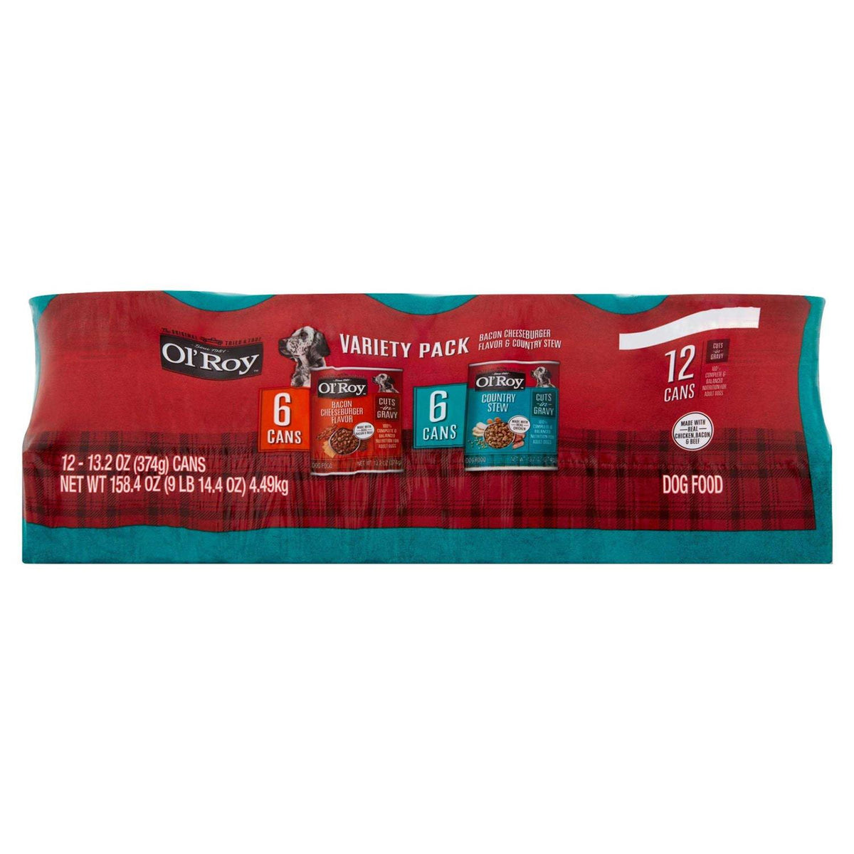 Bacon Cheeseburger and Country Stew Flavor Wet Dog Food X821