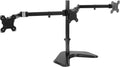 Triple Monitor Stand Freestanding Computer Desk Mount for 27 Inch Monitors VESA 75 100 J4612