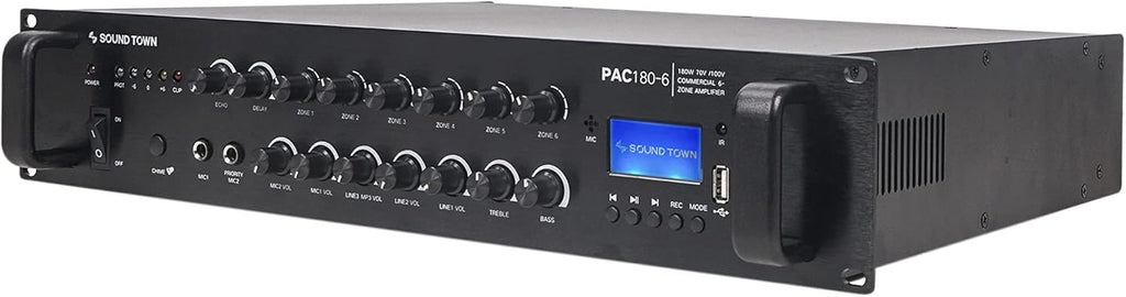 360W 6-Zone 70V/100V Commercial Power Amplifier with Bluetooth D92247