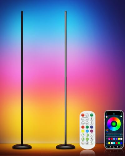 Corner Floor Lamp, Smart RGB LED Color Changing Standing Lamp V717