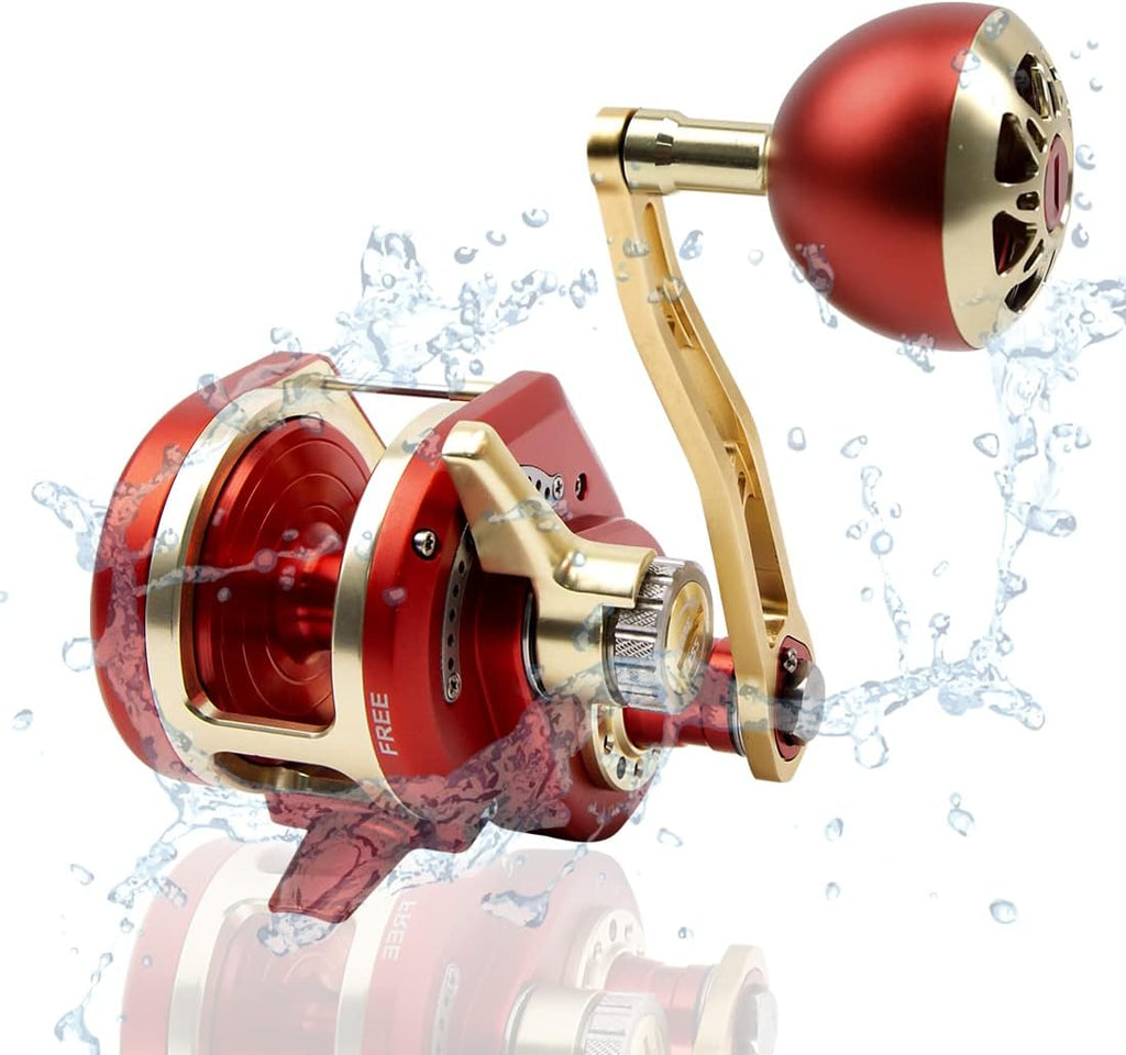Slow Pitch Jigging Reel Saltwater 6.3:1 9BB+2RB Conventional Reels U416