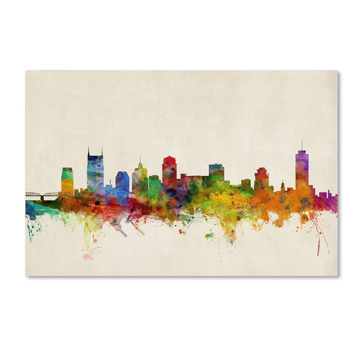 Nashville Watercolor Skyline E747