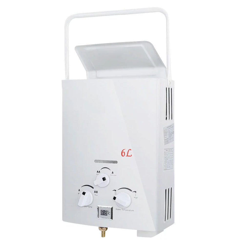 1.6 GPM 6L Portable Tankless LPG Water Heater J447