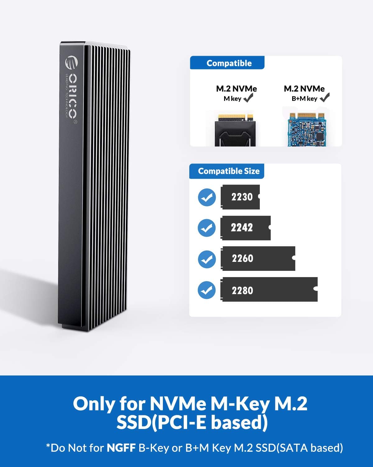 20Gbps M.2 NVME SSD Enclosure Adapter Aluminum External Case N1727