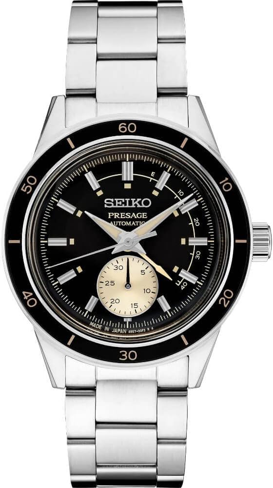 Black Dial Silver Stainless Steel Band Automatic Watch S138