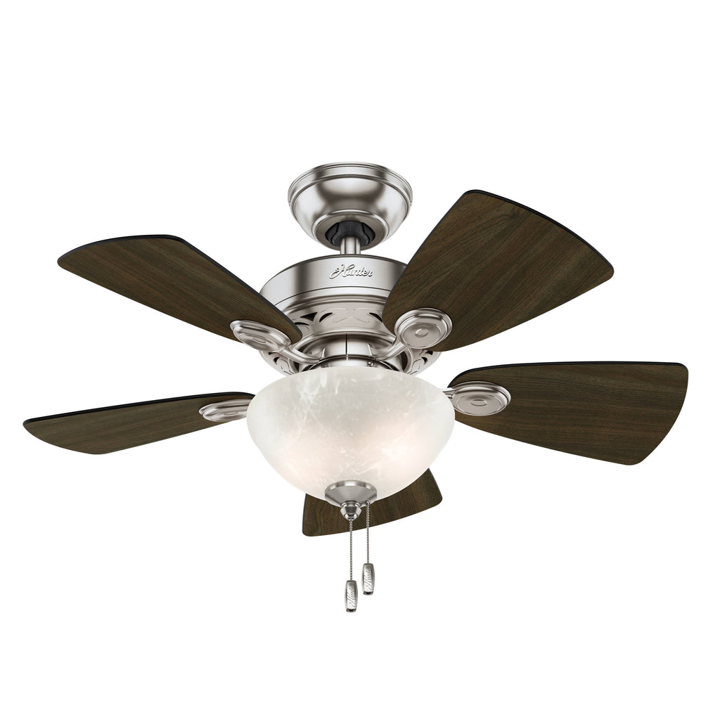 Brushed Nickel Ceiling Fan with Light Z74196