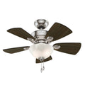 Brushed Nickel Ceiling Fan with Light Z74196
