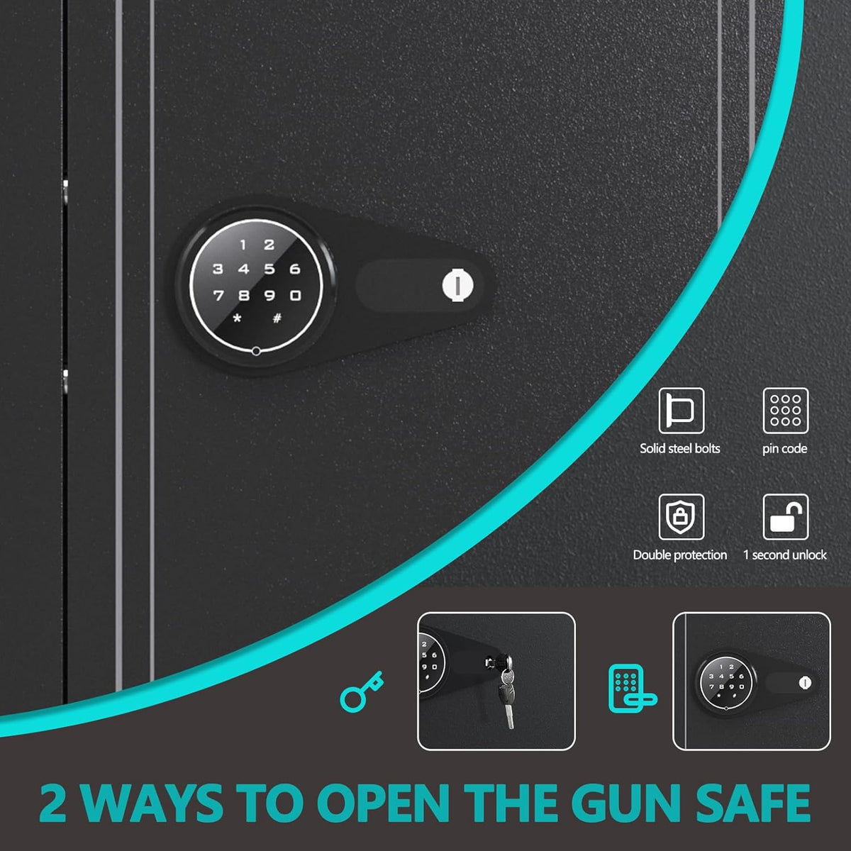 10-12 Gun Safe with Keypad L8050