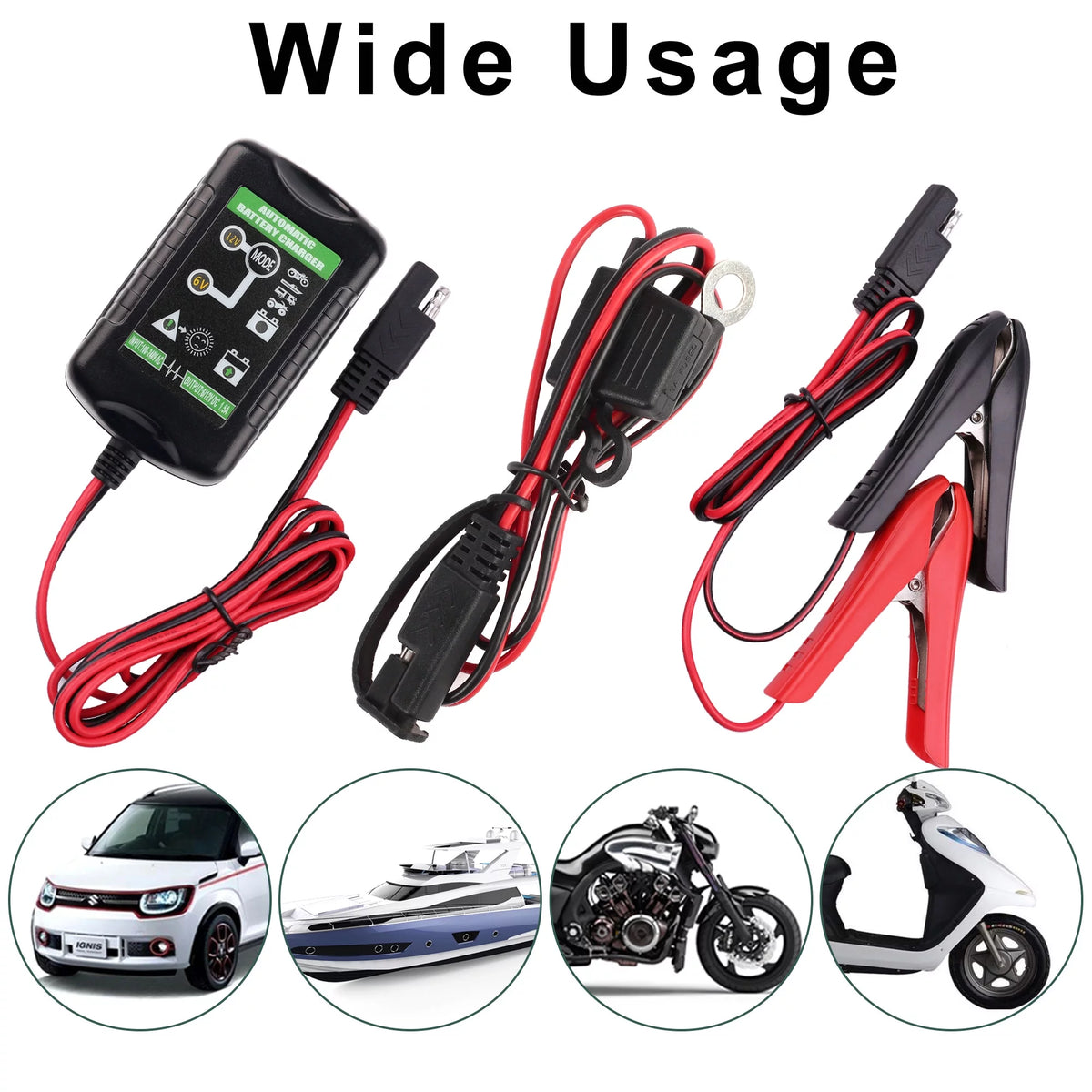 6V 12V 1.5A Automatic Battery Trickle Charger K490634