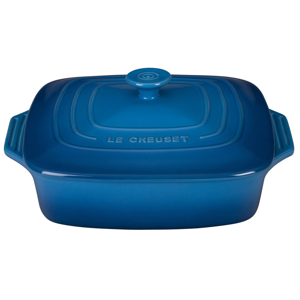 9.5-Inch Cerise Stoneware Covered Square Casserole H68592