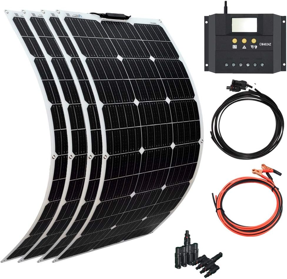 Flexible Solar Panel 100W 12V Monocrystalline Solar Kit with Charge Controller X83745