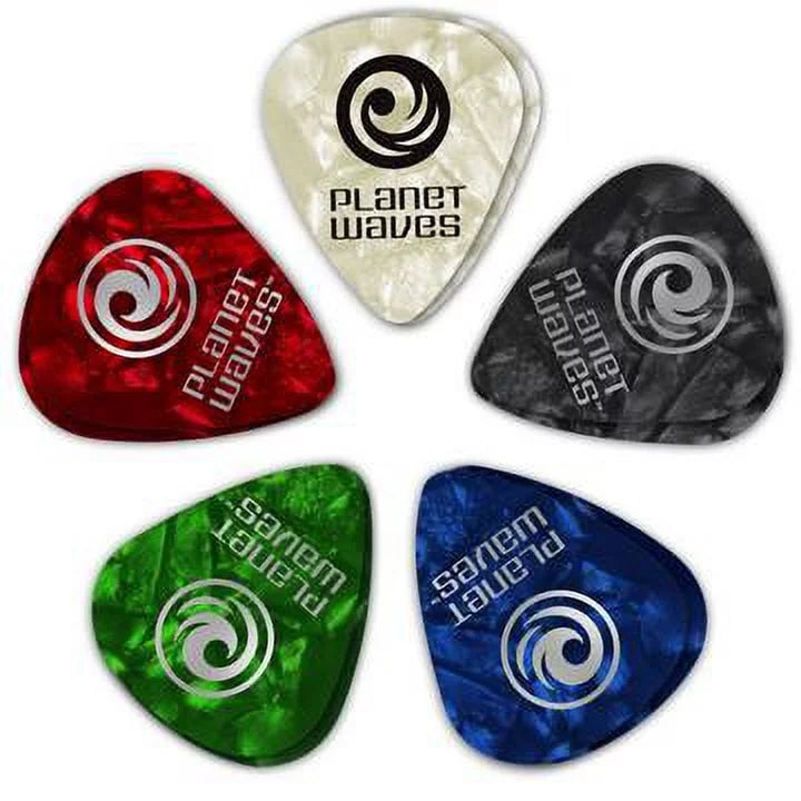 Medium Celluloid Guitar Picks, 100 pack L613397