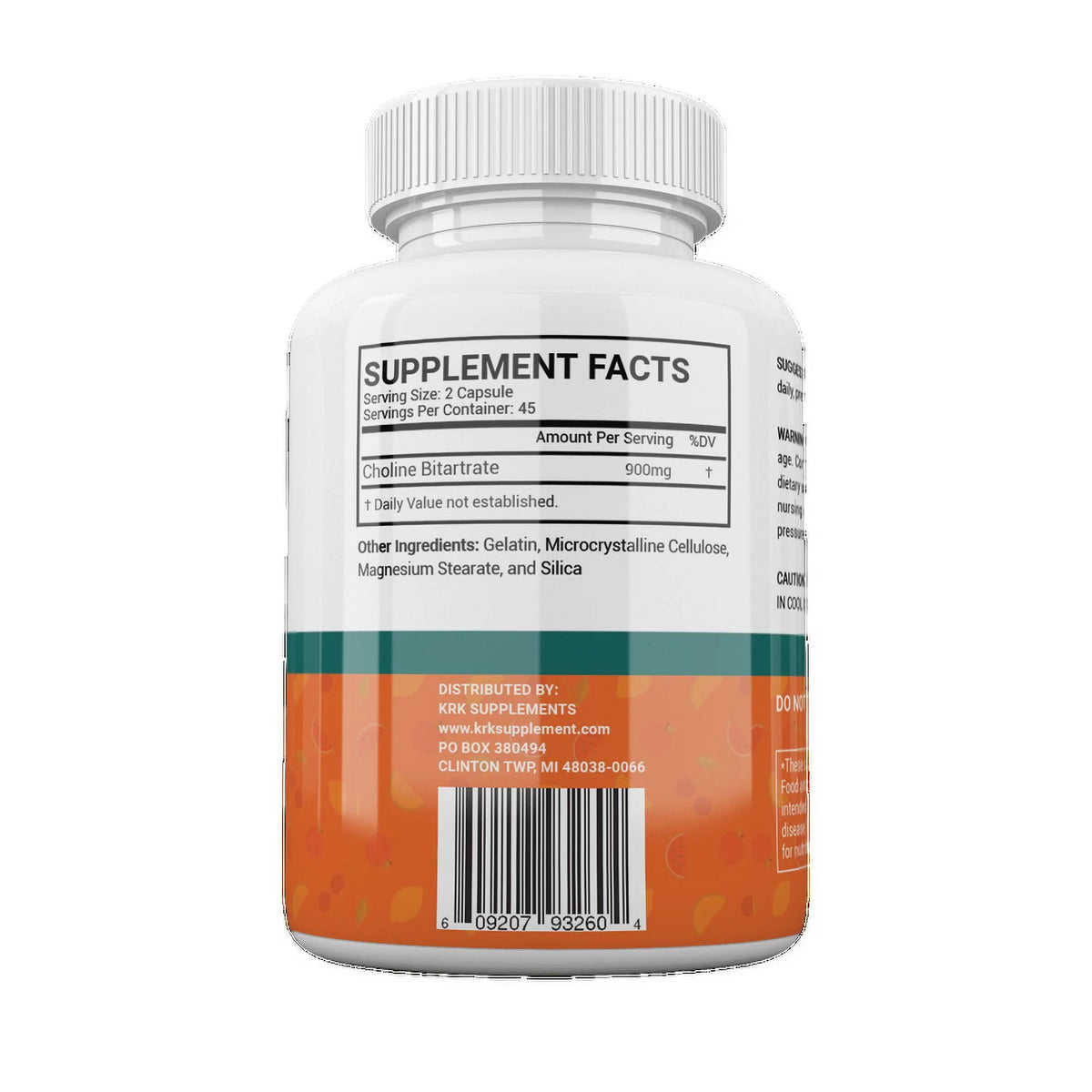 Choline Bitartrate 900mg 90 Capsules D716135