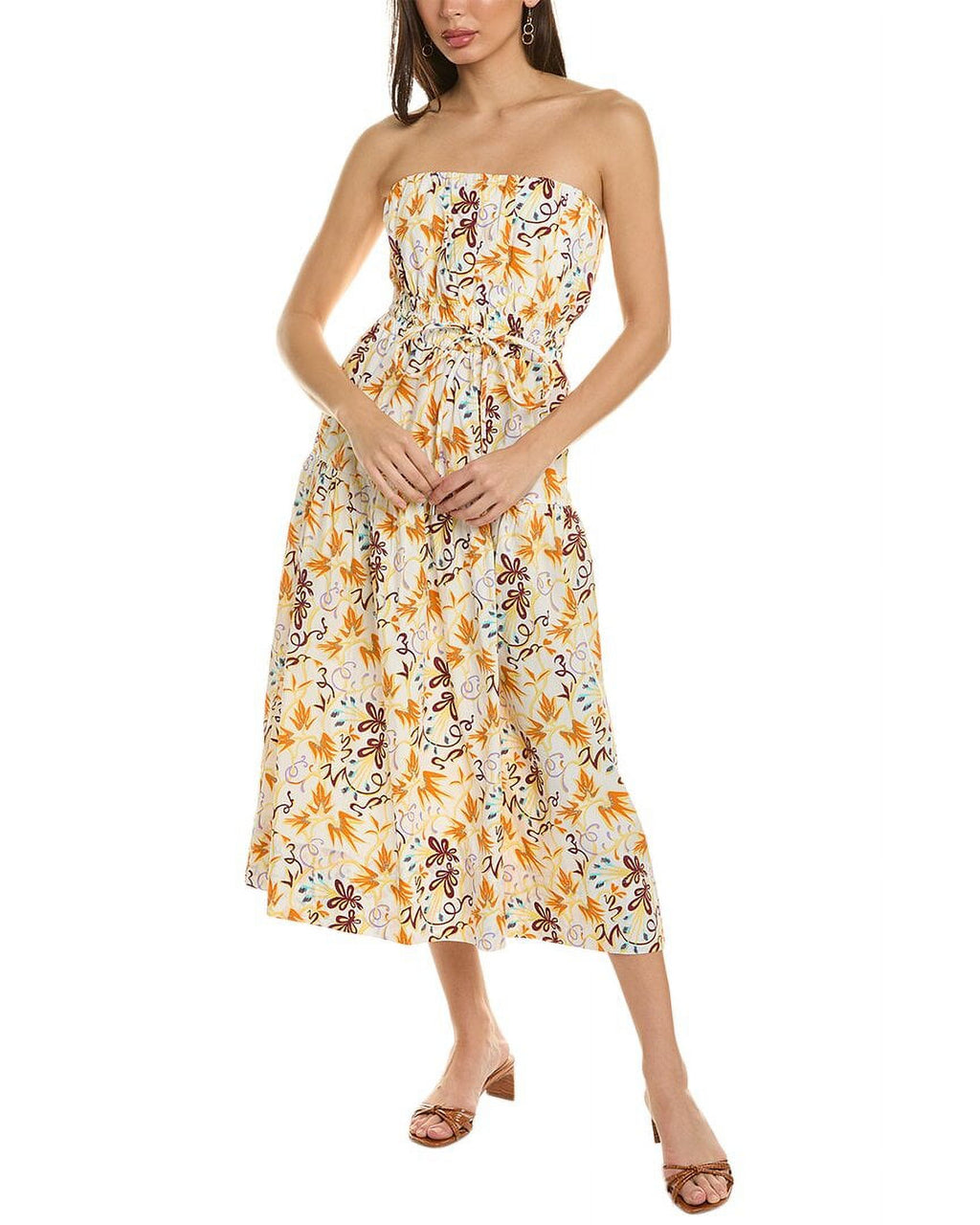 White Midi Dress E2265