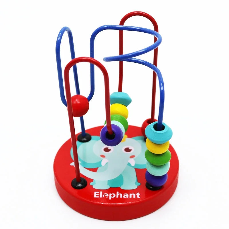 Wooden Colorful Bead Maze Toy Q33446