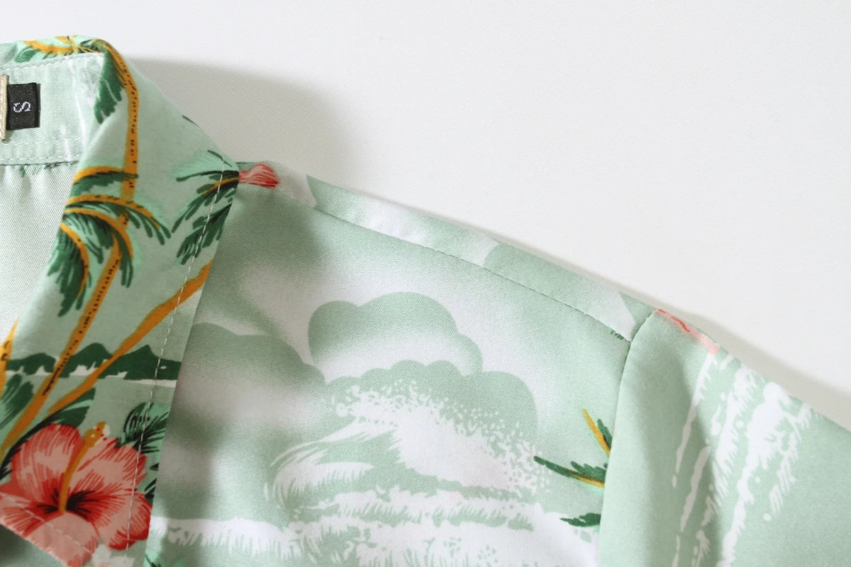 Hawaiian Shirt Short Sleeve Button Down Shirt Z178