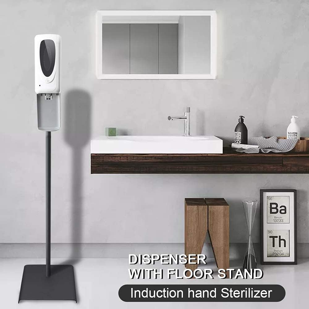 Touchless Automatic Hand Sanitizer Dispenser with Floor Stand and Drip Catcher, Pack of 2 U386