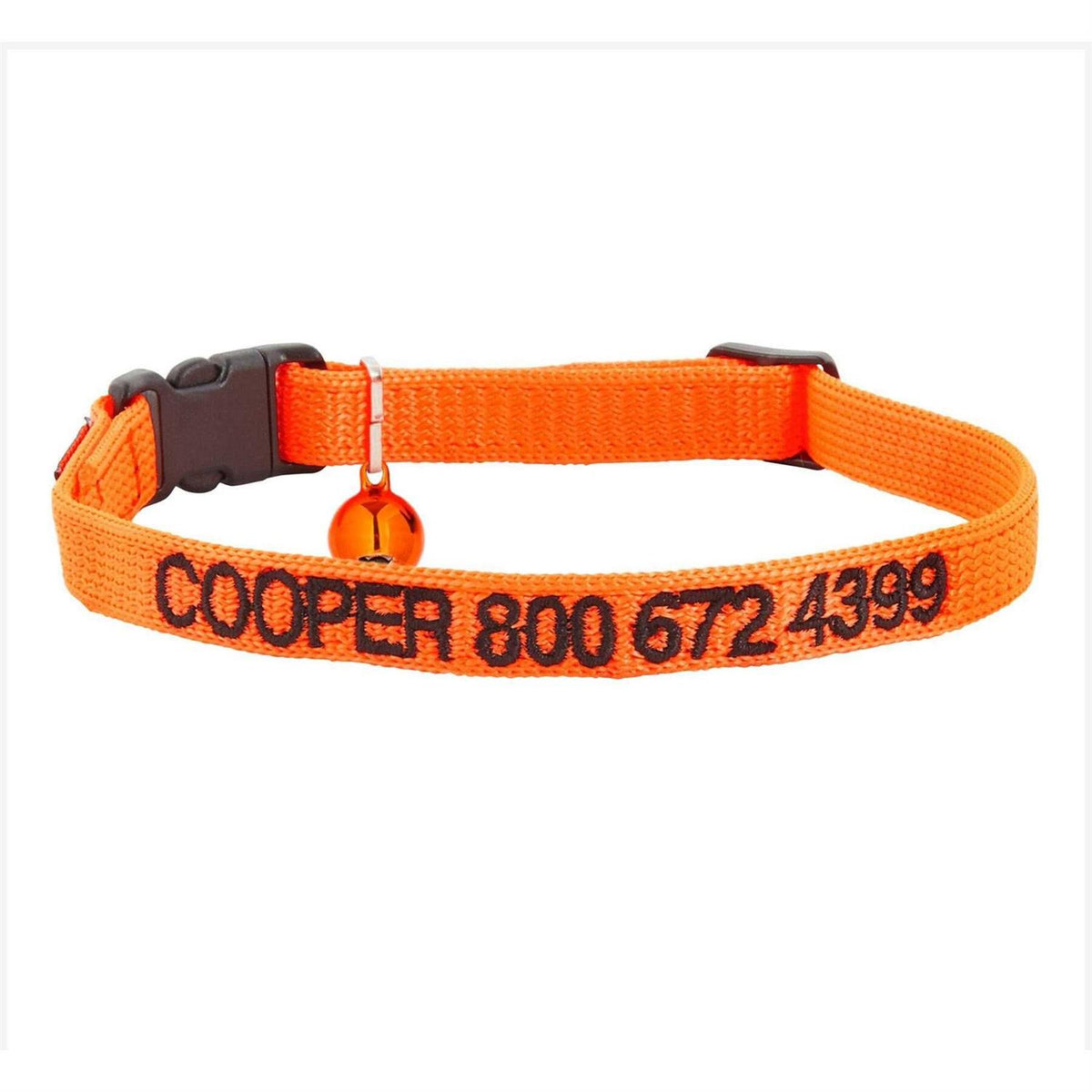 Nylon Personalized Breakaway Cat Collar with Bell B3216
