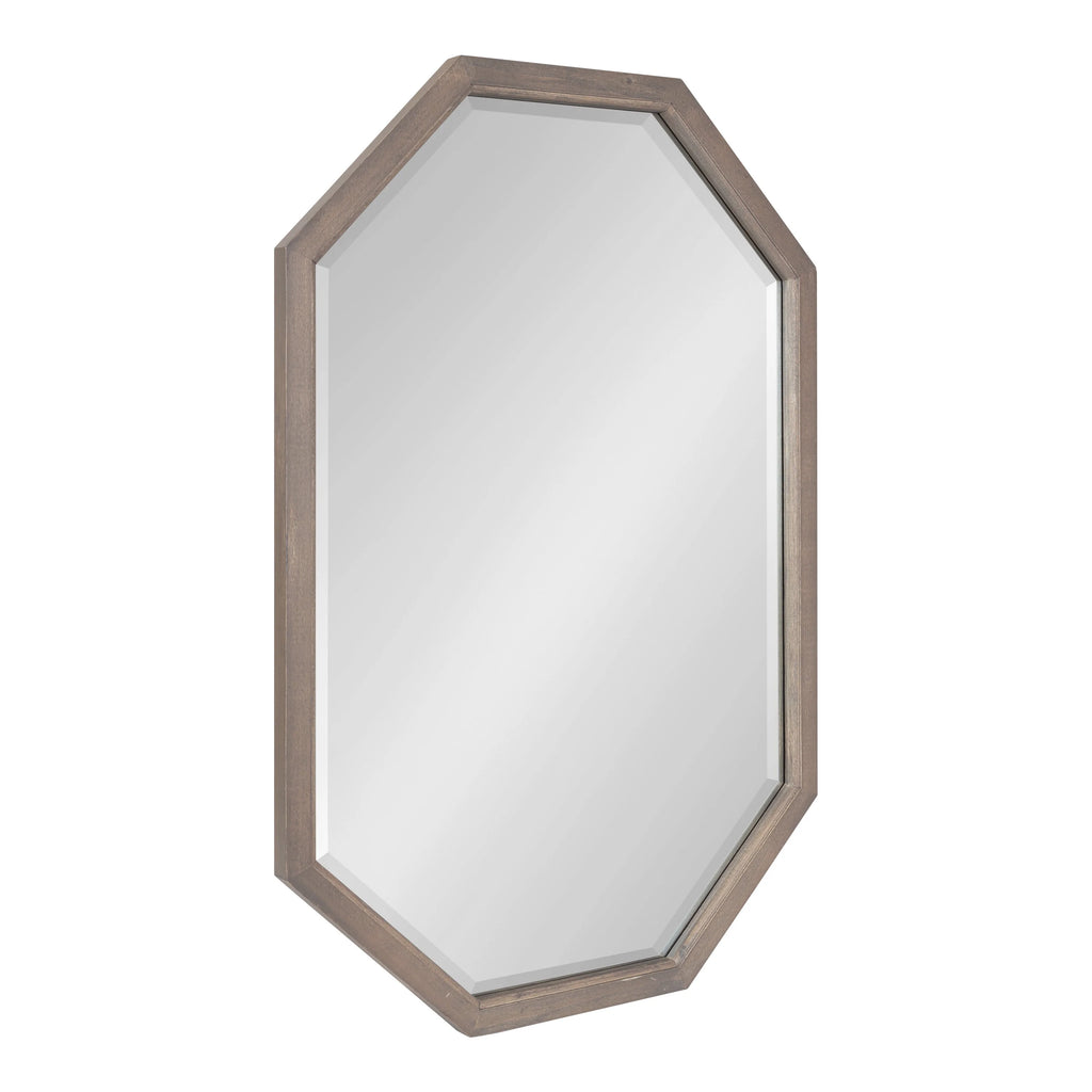 Octagon Wall Mirror, Gray 24x36 X714797