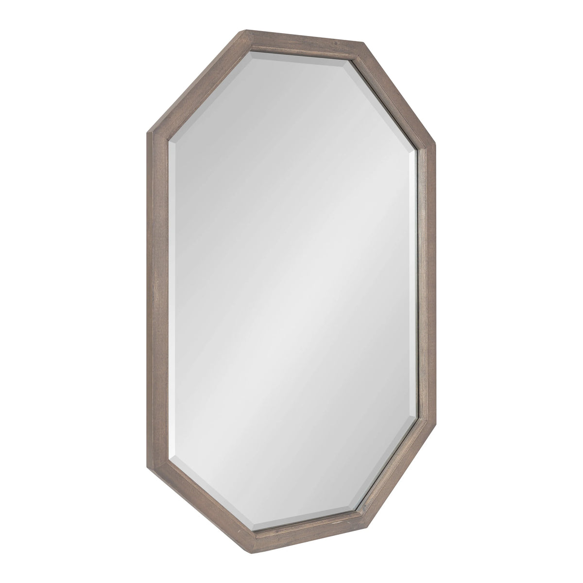 Octagon Wall Mirror, Gray 24x36 X714797