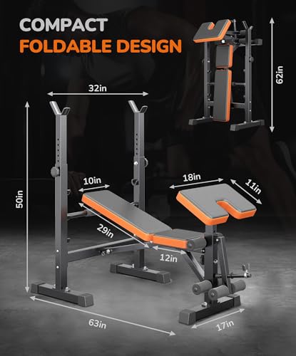 6 in 1 Adjustable Weight Bench Set O882