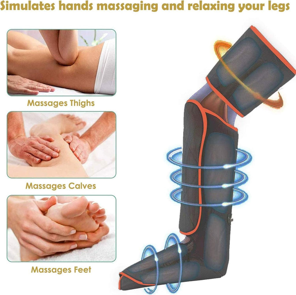 Arms Leg Massager with Heat Function, Foot Massager with 4 Modes 4 Intensities M804