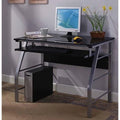 Glass and Metal Computer Workstation Desk C238