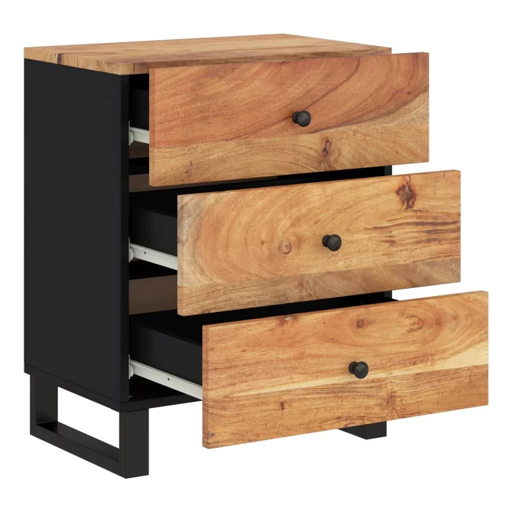 Solid Wood Acacia Bedside Cabinet Q910