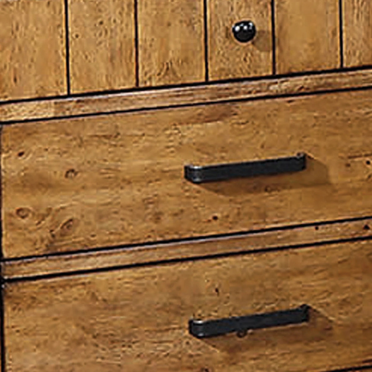 Wooden Nightstand With 3 Drawers Y567